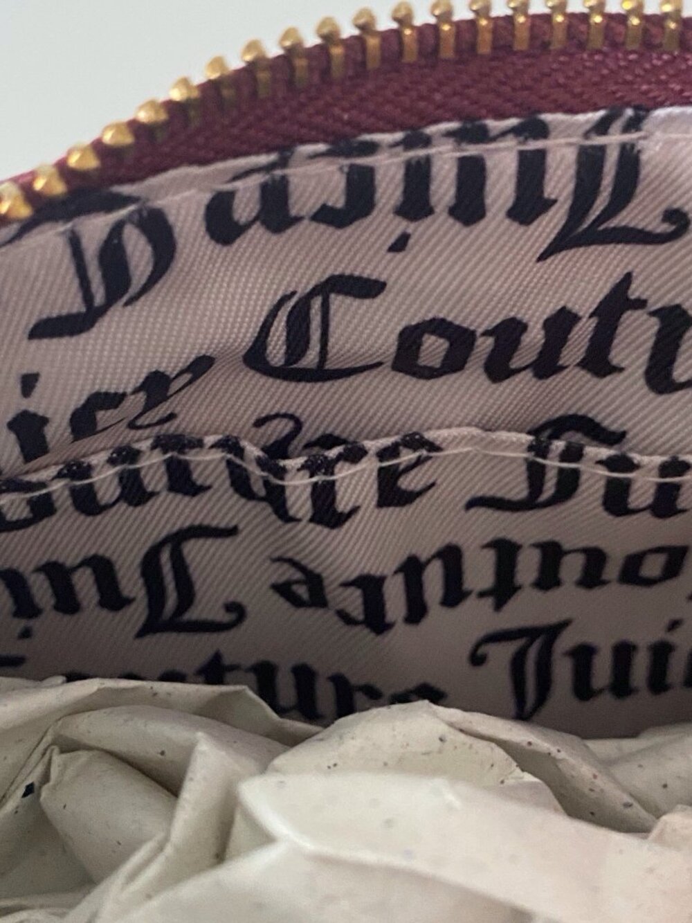 Juicy Couture In Her Juicy Era Convertible Wristlet Mini Bag Purse Cranberry NEW - Picture 12 of 12